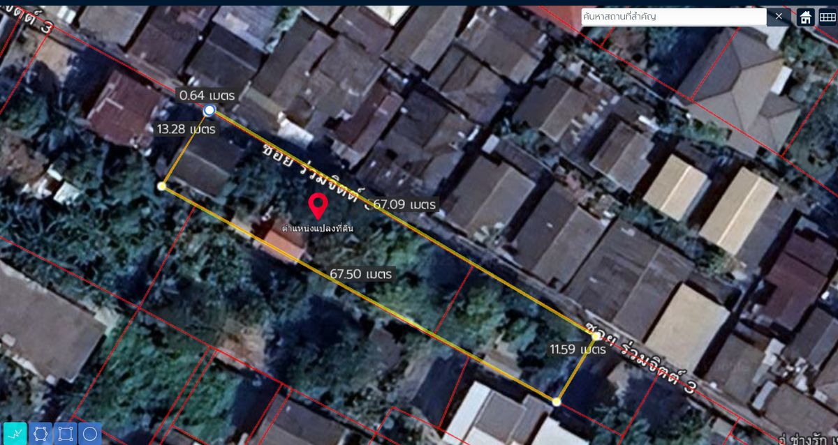 For SaleLandRama 8, Samsen, Ratchawat : Empty land for sale, 217.2 sq m, in the heart of “Dusit“, Soi Ruamchit 3, Phichai Road, brown layout, Y.8-6.