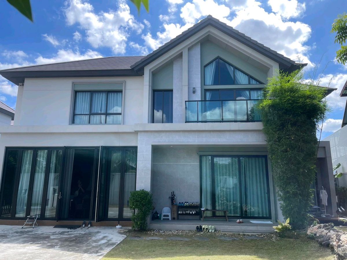 For RentHouseRama5, Ratchapruek, Bangkruai : (For rent)** Corner house, Bangkok Boulevard, Rama 5, fully furnished, ready to move in**