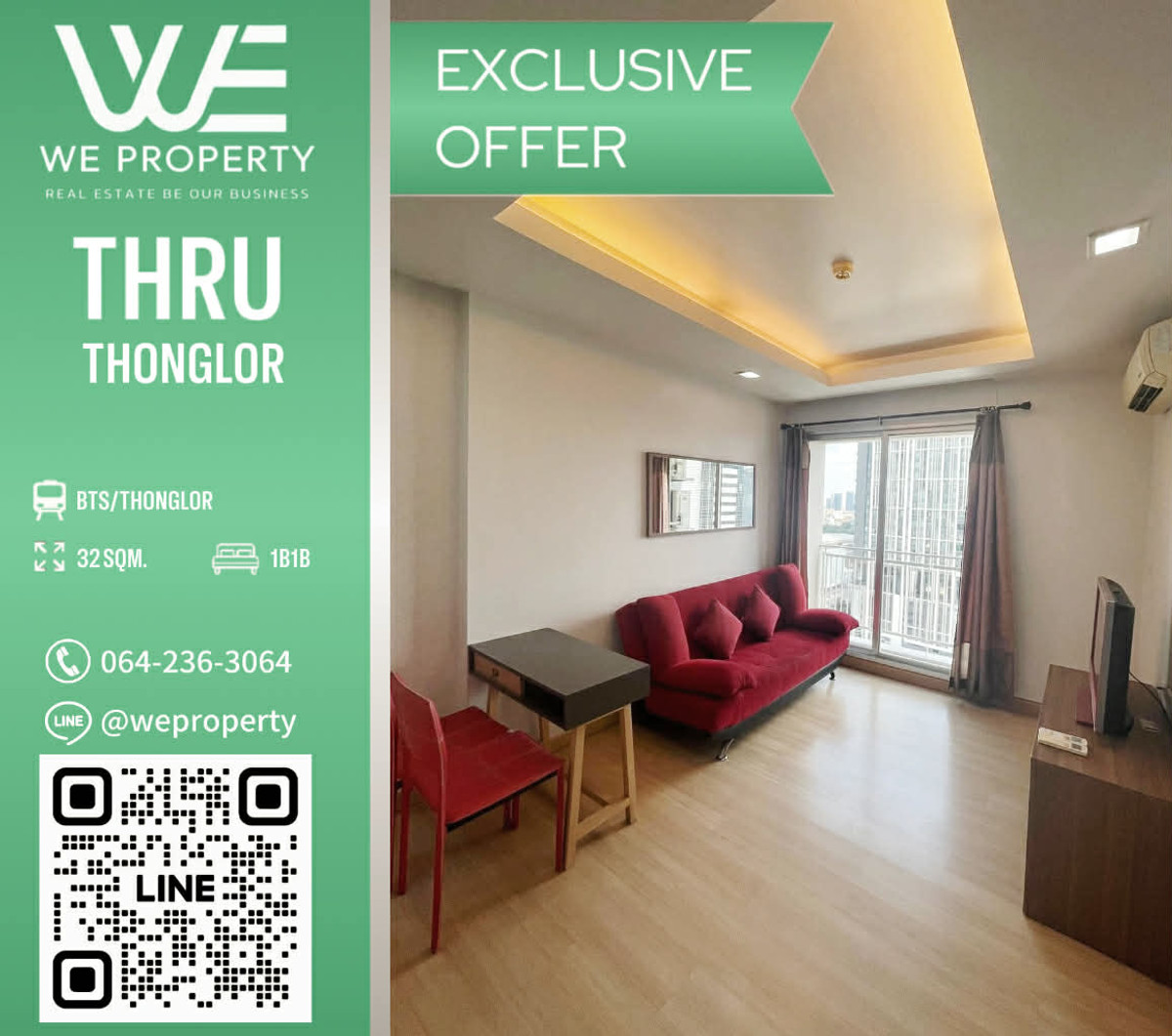 ขายคอนโดพระราม 9 เพชรบุรีตัดใหม่ RCA : ทิศตะวันออก ห้องสวยเฟอร์ฯครบราคาดี!!⭐Thru Thonglor (ทรู ทองหล่อ)