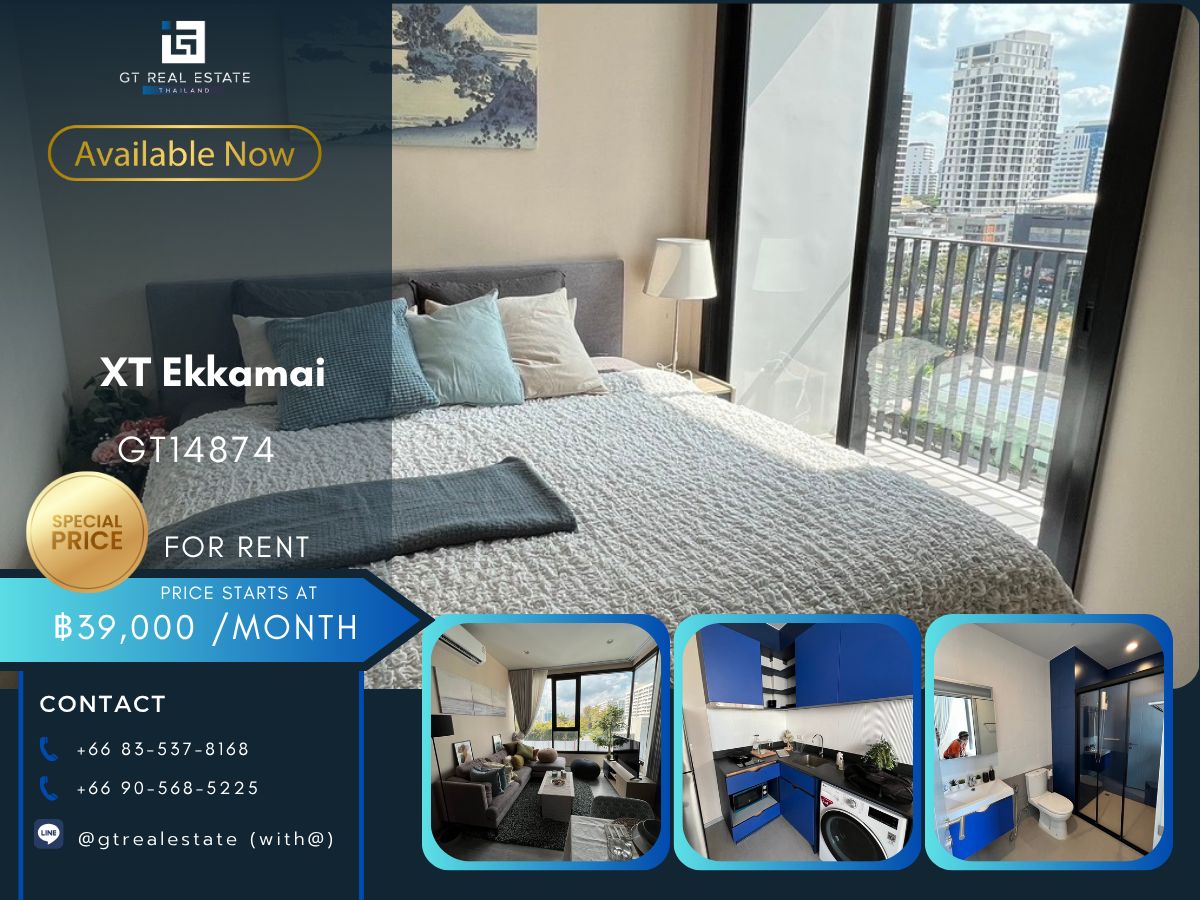 For RentCondoSukhumvit, Asoke, Thonglor : Condo XT Ekkamai, convenient travel, close to BTS, there is a shuttle, available rooms ready to move in. Hurry and reserve before the room goes!!