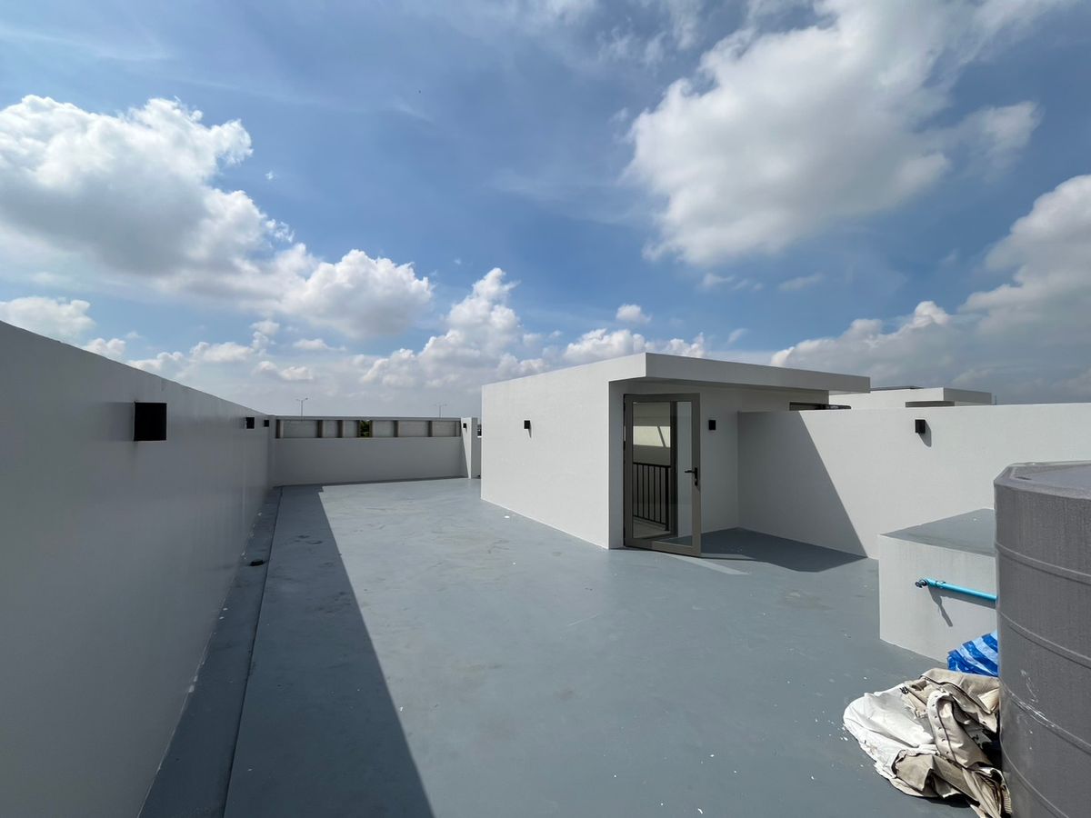 For SaleHome OfficeNawamin, Ramindra : RISE 46 Home Office Watcharapol-Sukapiban 5, luxury home office, 3.5 floors with private elevator, last 2 units left! Plot 5 | Land 41.28 sq m. | Usable area 407 sq m | Price only 15,000,000 baht (negotiable before closing the project) Peeraphong FIFA 087