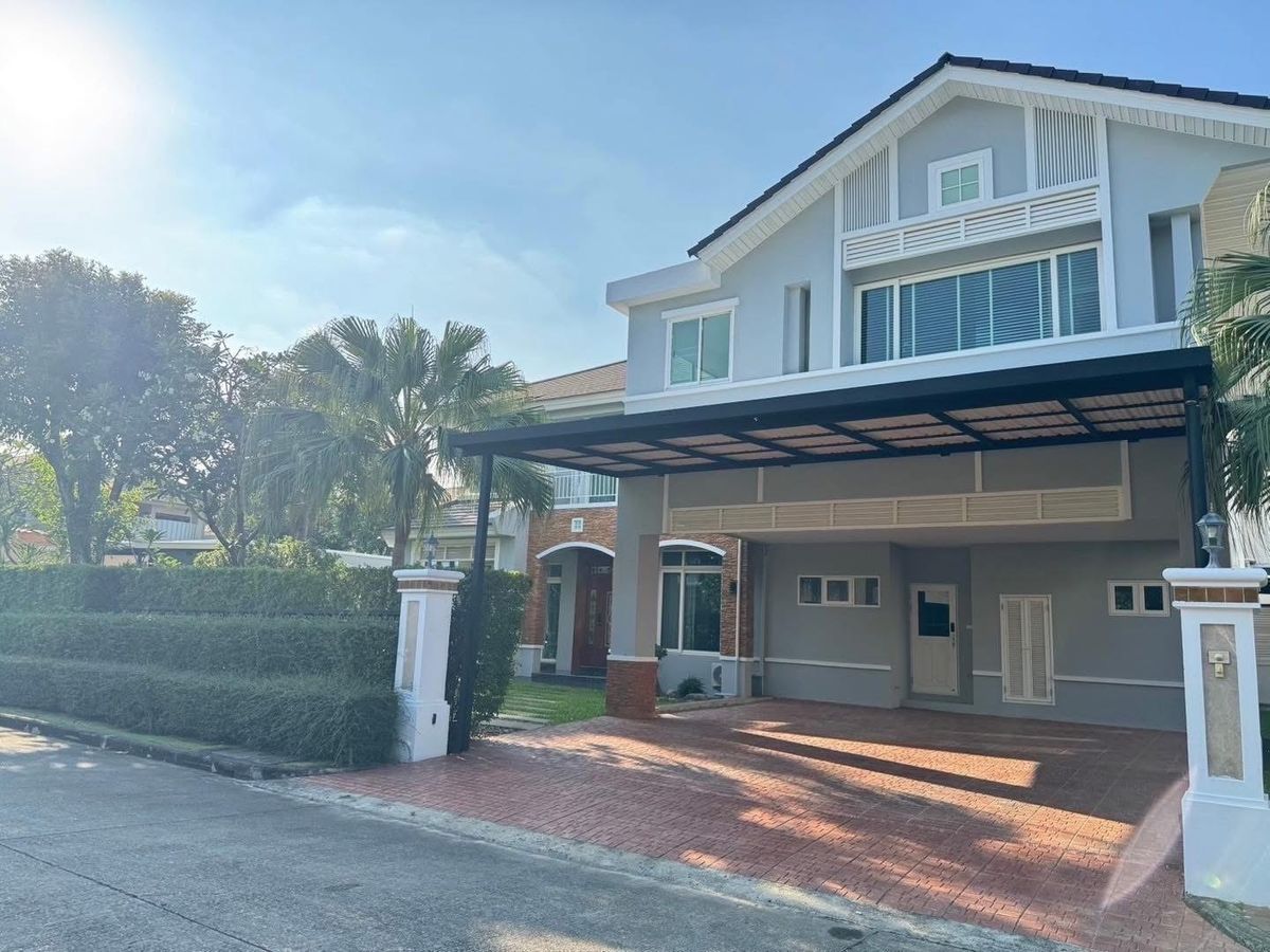 For RentHouseLadkrabang, Suwannaphum Airport : Single house for rent, Perfect Matter Piece-Rama 9.