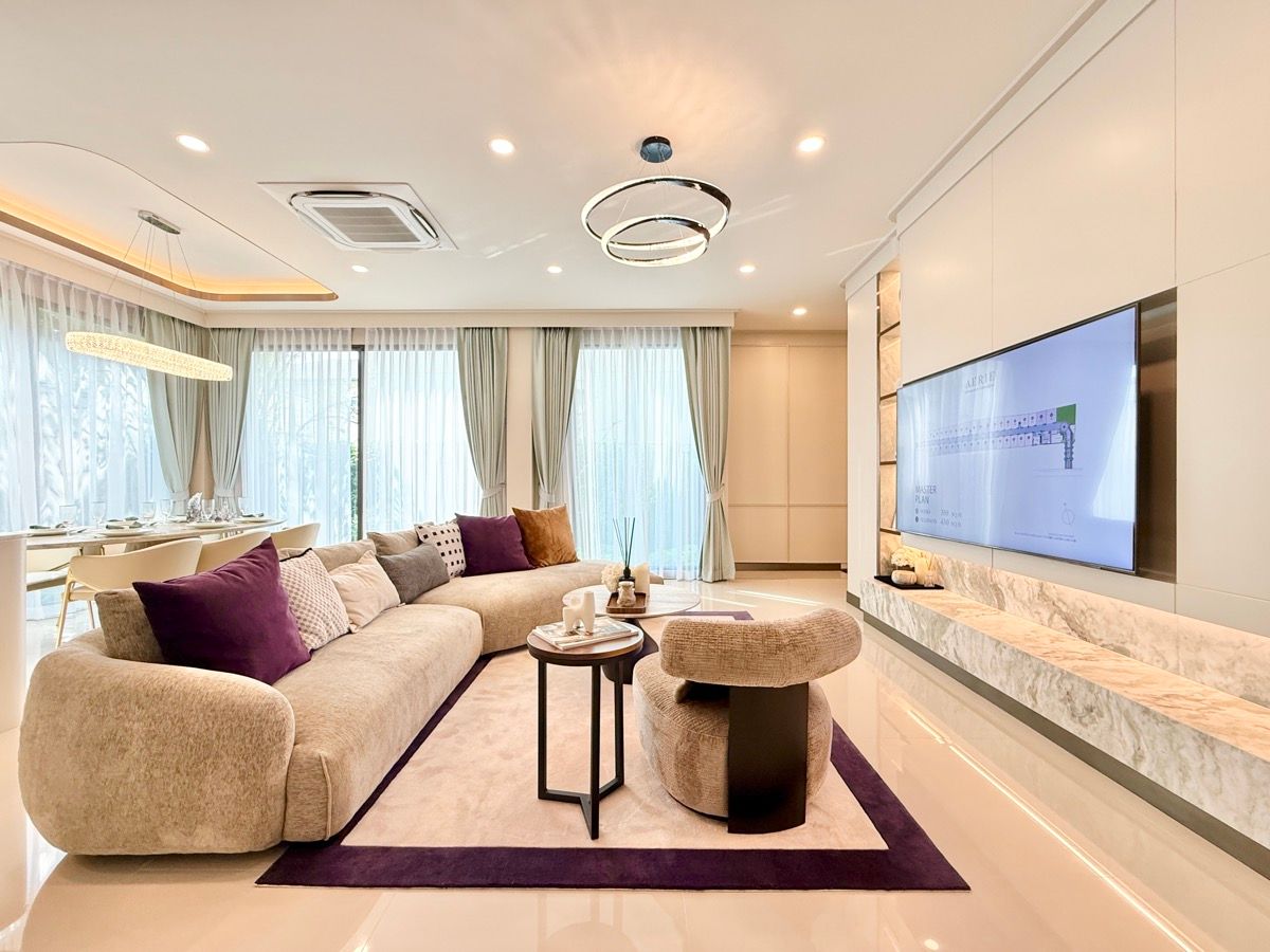 For SaleHousePattanakan, Srinakarin : 💎 Luxury 3-story house for sale, TYPE SOHO, AERIE Srinakarin-Suan Luang project, near Suan Luang Rama 9, only 450 meters | New house, luxury design | Ready to move in immediately.