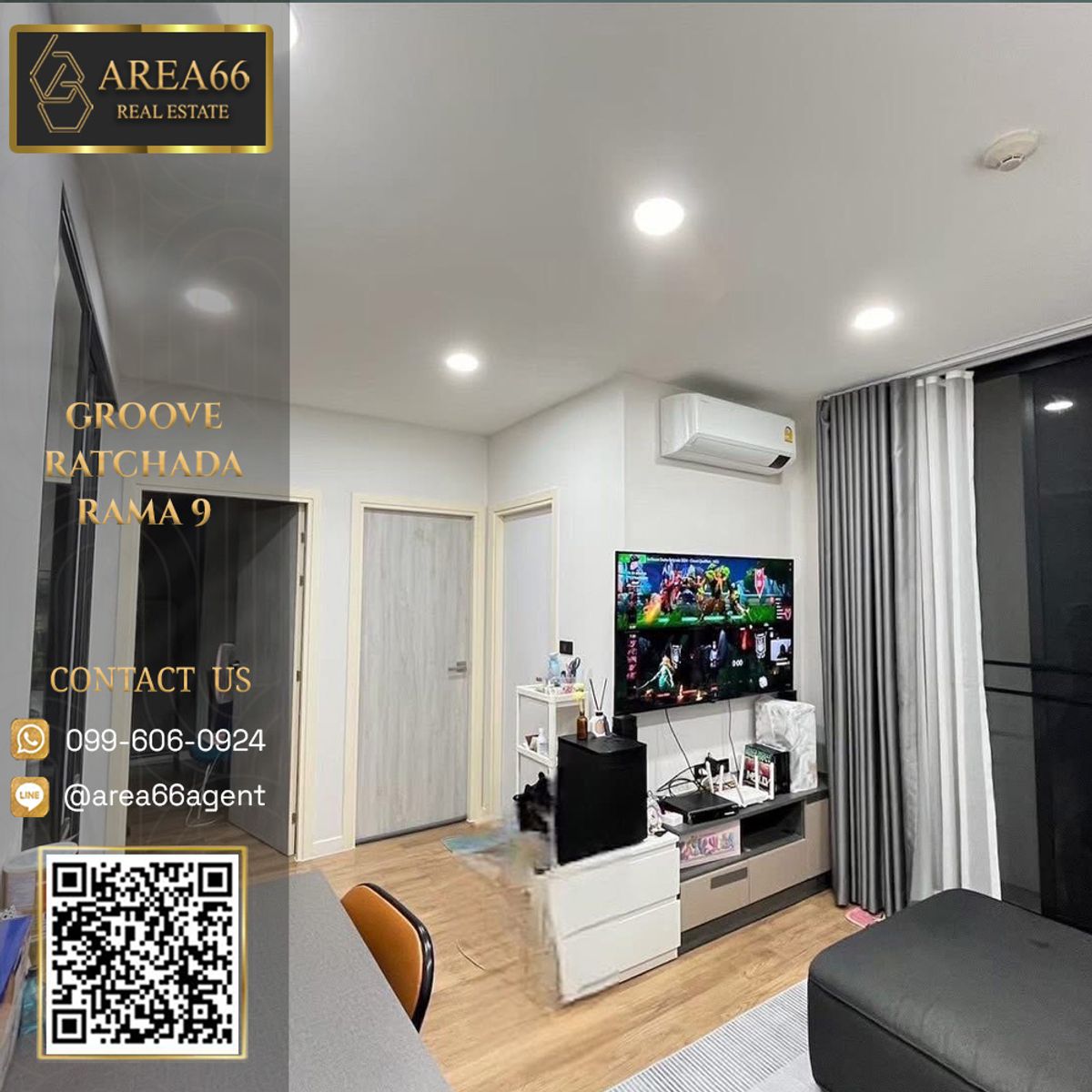 For SaleCondoChokchai 4, Ladprao 71, Ladprao 48, : 🔥 For sale!! Condo Groove Ratchada - Rama 9