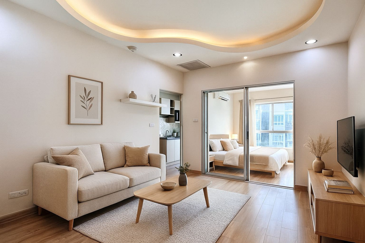 ขายคอนโดปทุมธานี รังสิต ธรรมศาสตร์ : ขาย The Kith Condo ลำลูกกา คลอง 2 ห้องสภาพดีพร้อมอยู่ ขนาด 28.85 ตารางเมตร ชั้น 3 ตำบลคูคต อำเภอลำลูกกา จังหวัดปทุมธานี