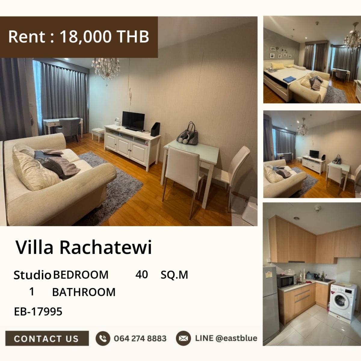 For RentCondoRatchathewi,Phayathai : 03/04/2026, # 🌟 Luxury Studio Villa Rachatewi Near BTS - Perfect City Living at 18K! 🌟 0642748883