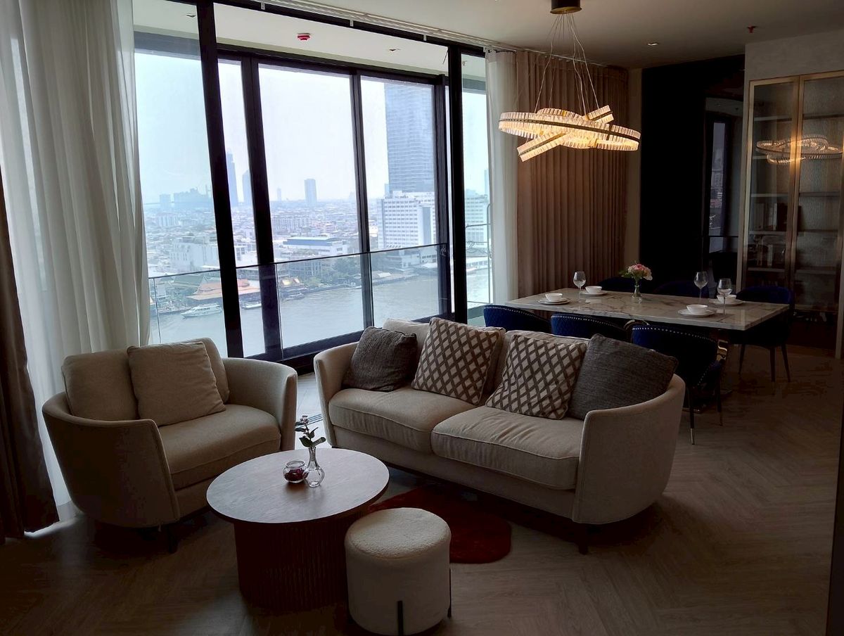 For SaleCondoWongwianyai, Charoennakor : For sale/rent Chapter Charoennakhon - Riverside, luxury condo along the Chao Phraya River. River curve view