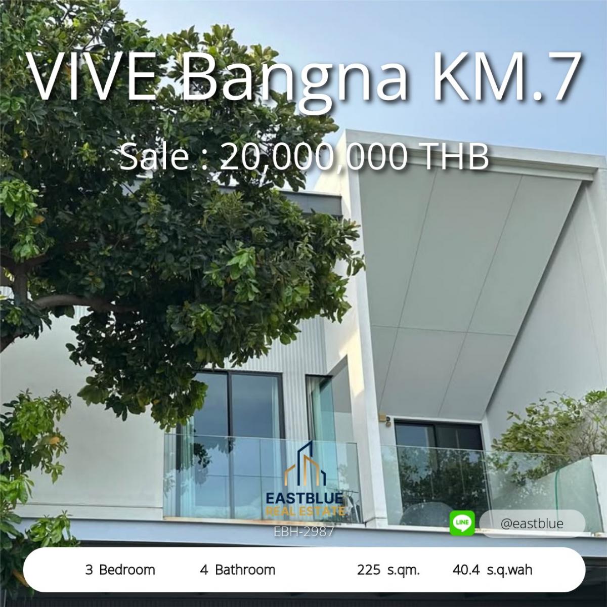 ขายทาวน์โฮมบางนา แบริ่ง ลาซาล : บ้านหรู 3 ห้องนอน ทำเลดี วิวสวยที่ VIVE Bangna KM.7 
Luxury 3-Bedroom Home with Stunning Views at VIVE Bangna KM.7