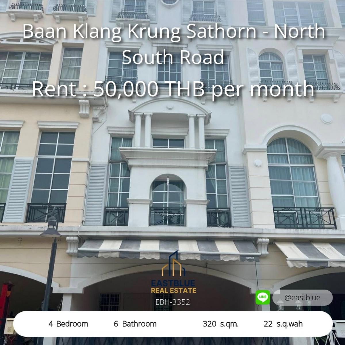 ให้เช่าทาวน์โฮมสาทร นราธิวาส : บ้านกลางกรุง สาทร ใจกลางเมือง เช่า 50,000 บาท/เดือน 
Baan Klang Krung Sathorn Townhome for Rent, Prime Location Only 50,000 THB/month 

รีโนเวทใหม่ 4 ชั้น พร้อมอยู่ เหมาะทำบ้านหรือออฟฟิศ 
Fully Renovated 4-Storey, Ideal for Living or Office Space