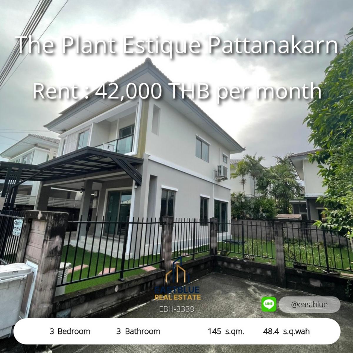 ให้เช่าบ้านพัฒนาการ ศรีนครินทร์ : บ้านสวย 3 ห้องนอน ทำเลพัฒนาการ พร้อมอยู่! 
Beautiful 3-Bedroom Home in Pattanakarn – Ready to Move In!