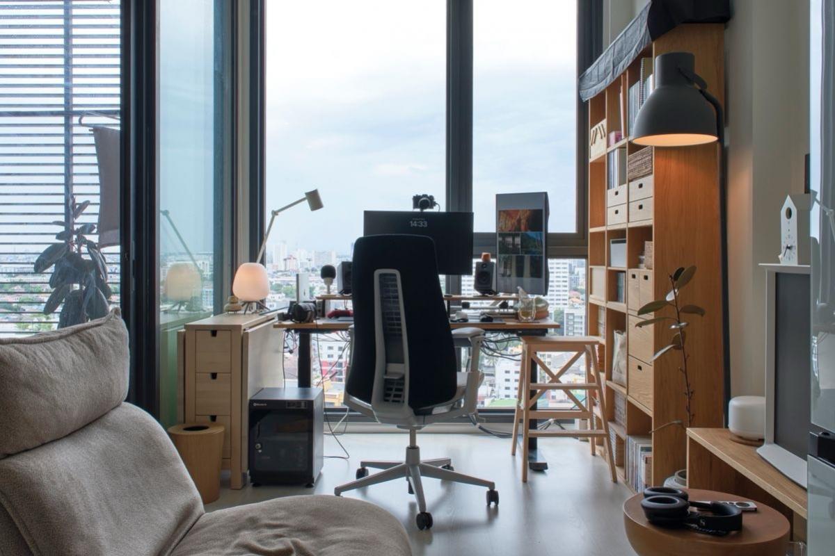 For SaleCondoKasetsart, Ratchayothin : Near BTS Ratchayothin! 1-bedroom condo, 32.92 sqm, priced at 4.99 million.A complete and convenient life with all the amenities at Mazarine Ratchayothin!