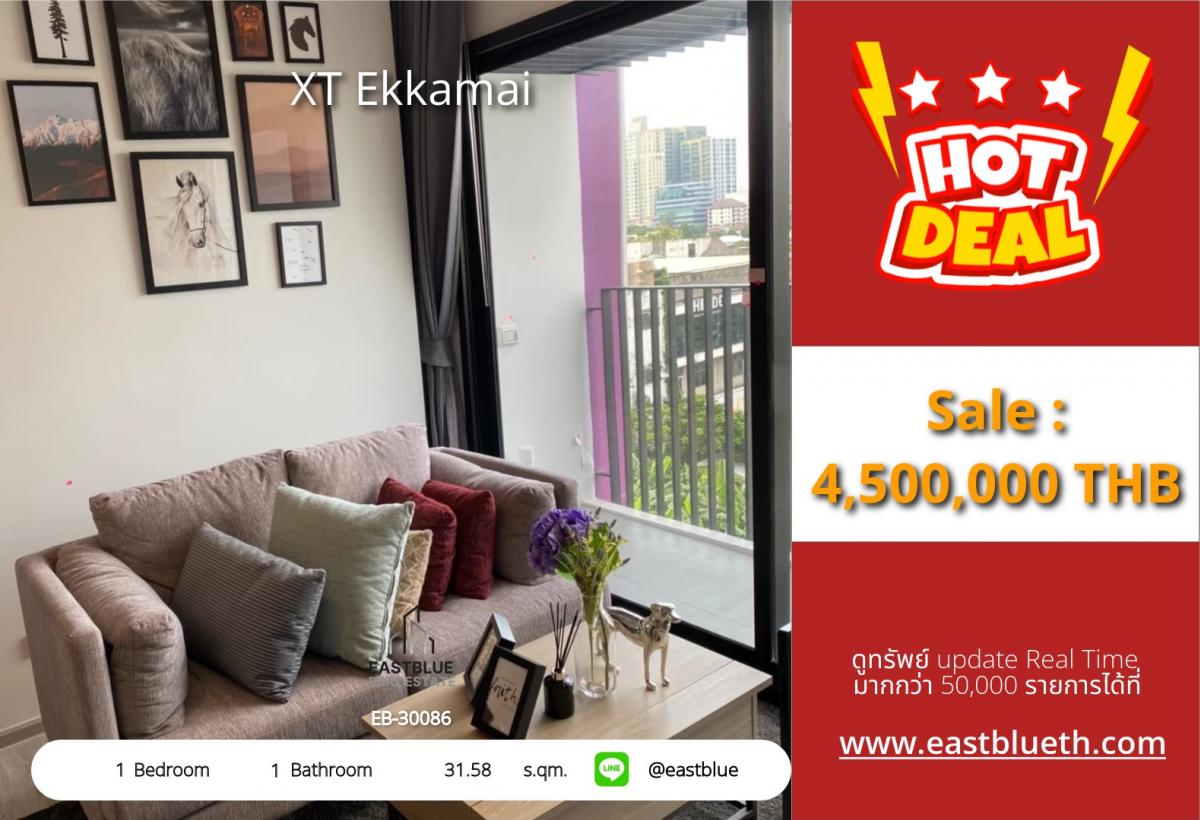 For SaleCondoSukhumvit, Asoke, Thonglor : For sale/rent XT Ekkamai, beautiful 1 bedroom room near Ekkamai BTS.
At an attractive price of 4.5 million baht or rent for 23,000 baht/month with complete amenities!