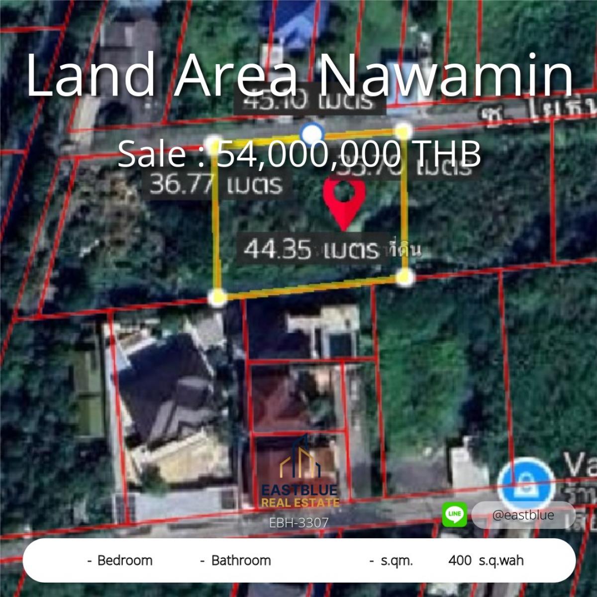 ขายที่ดินเกษตร นวมินทร์ ลาดปลาเค้า : 28/02/2026, ที่ดิน 400 ตร.วา ทำเลนวมินทร์ ราคาพิเศษ 54 ล้านเท่านั้น 
โอกาสทองสำหรับนักลงทุนและสร้างบ้านในฝันวันนี้!