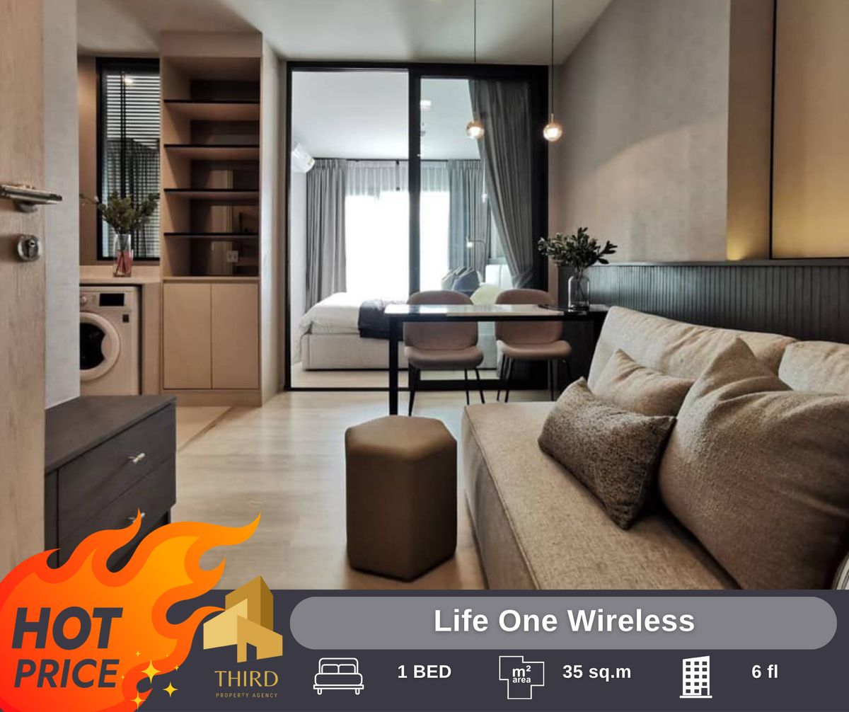For RentCondoWitthayu, Chidlom, Langsuan, Ploenchit : ให้เช่า "✨ Life One wireless  ✨Nicely decorated , Fully furniture ,  LineID:@thirdproperty