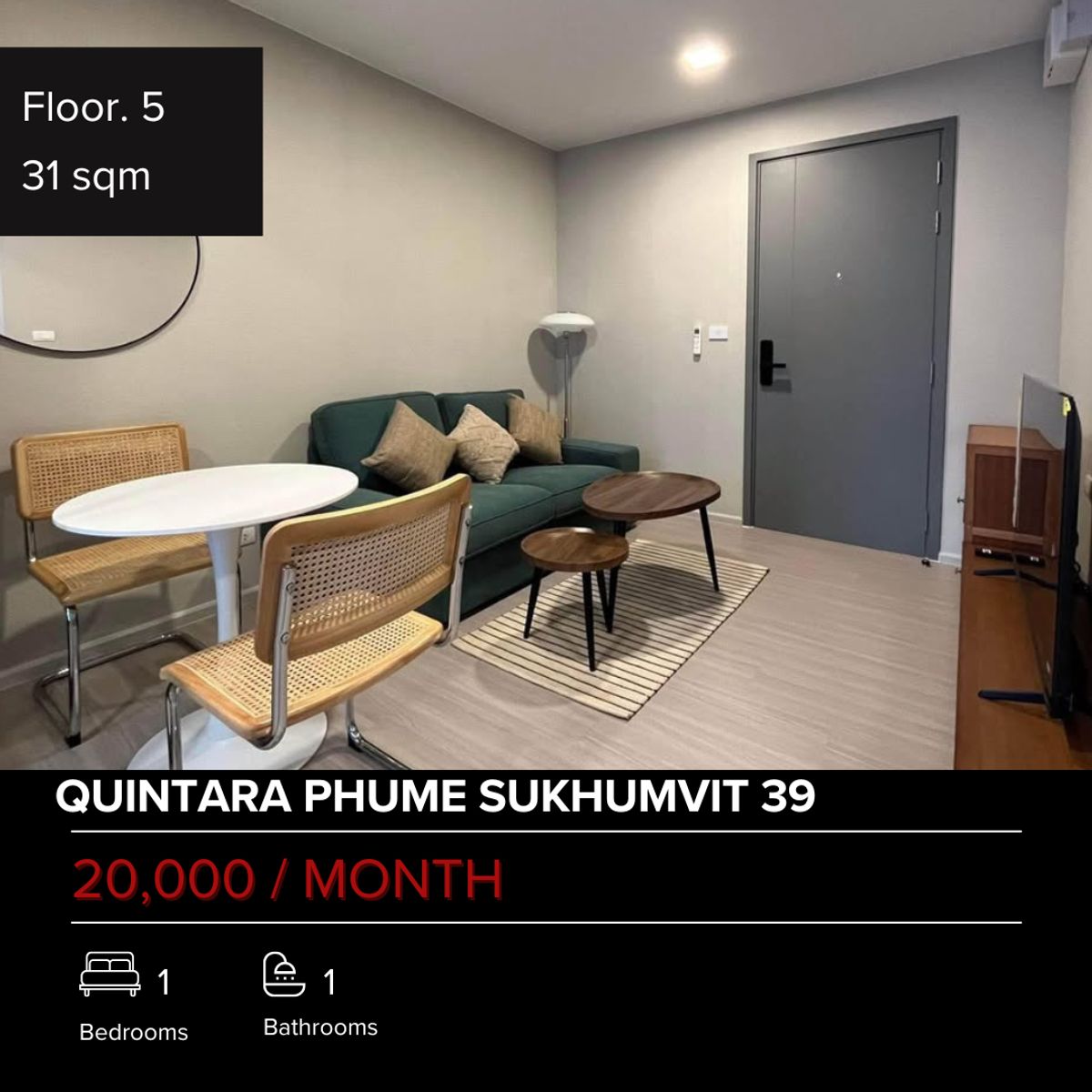 For RentCondoSukhumvit, Asoke, Thonglor : For Rent Ready to move