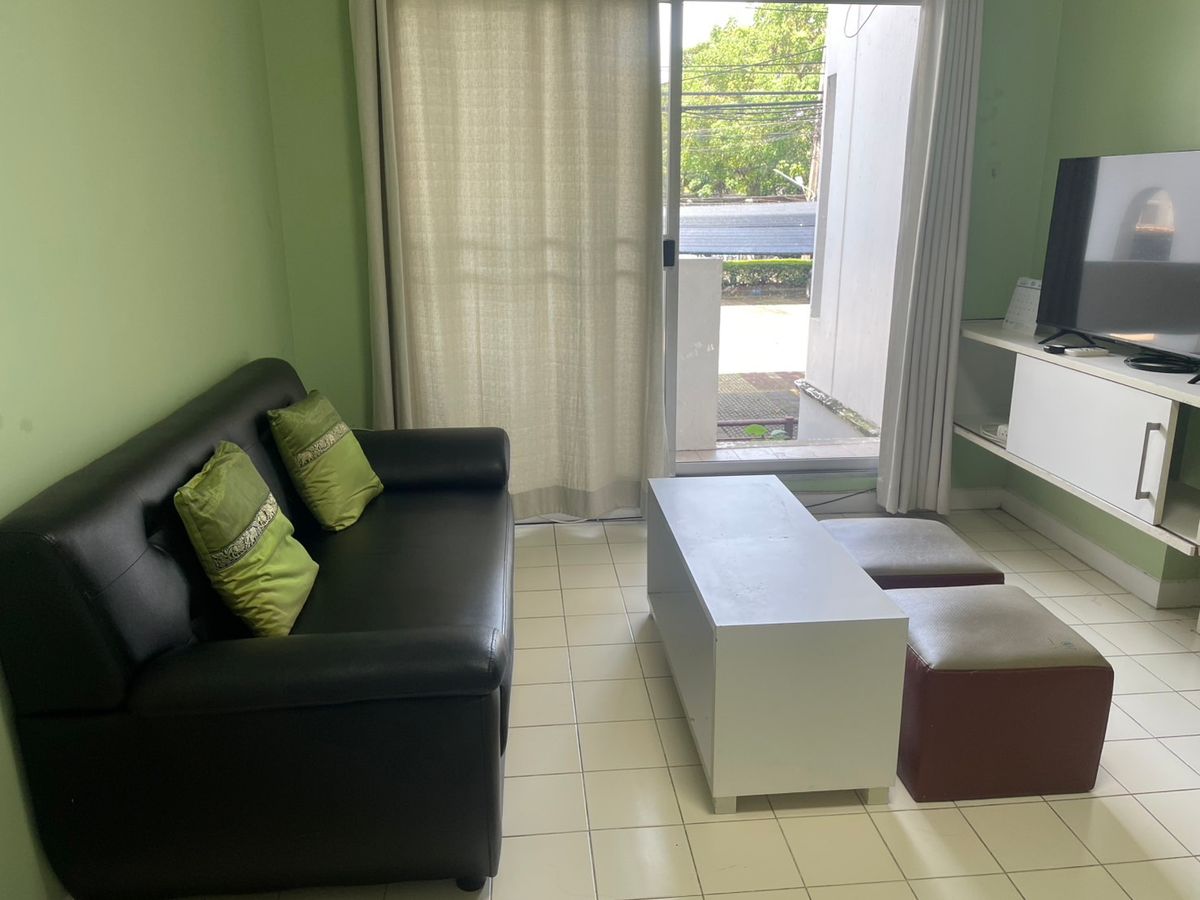 For RentCondoSamut Prakan,Samrong : Condo Baan Suanthon Srinakarin, Soi Sri Dan 22, Yellow Line, Sri Lasalle, large room, comfortable, 2 bedrooms, great value.