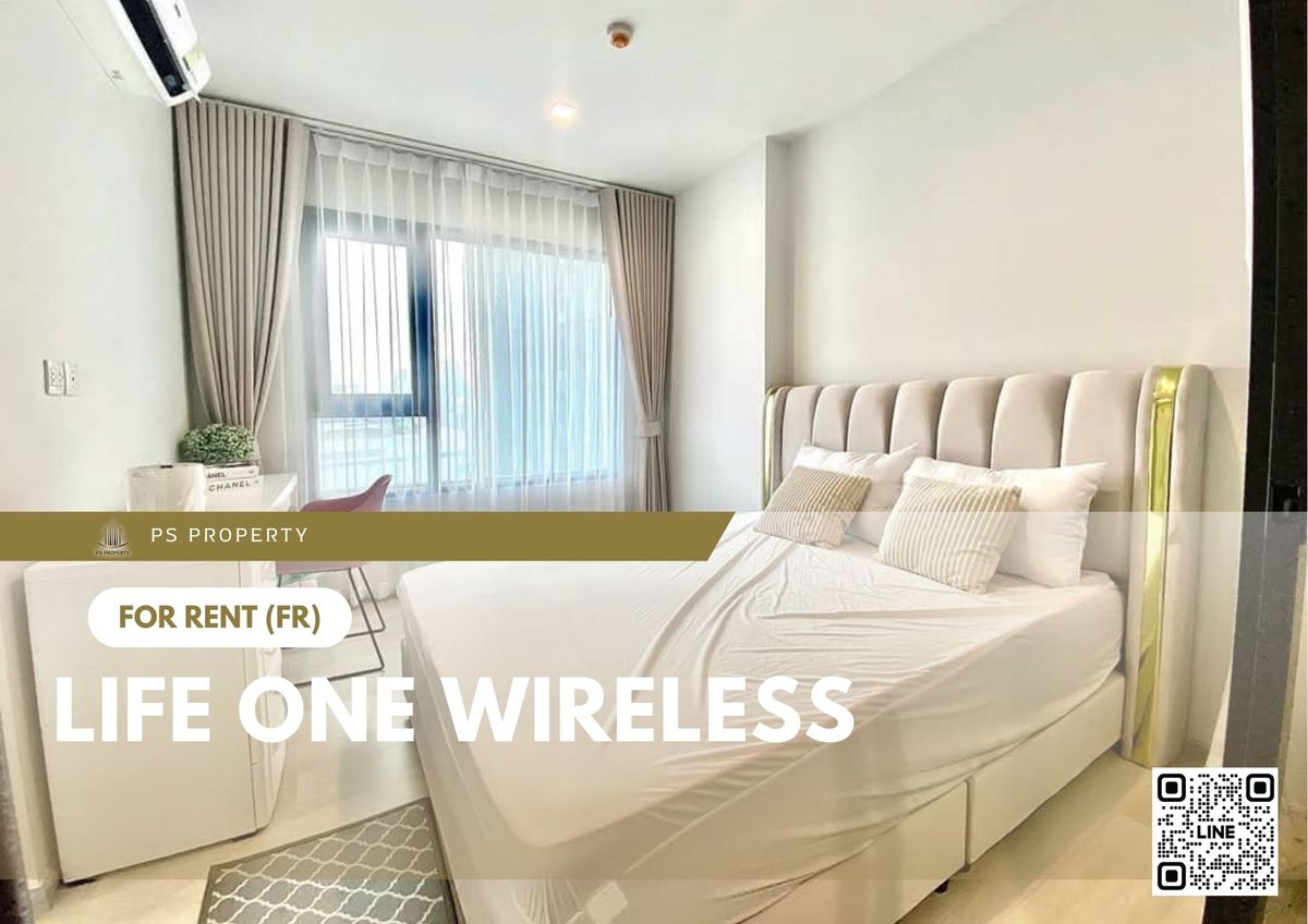 For RentCondoWitthayu, Chidlom, Langsuan, Ploenchit : For rent 📍 Life One Wireless 📍 Fully furnished and equipped, near BTS Ploenchit