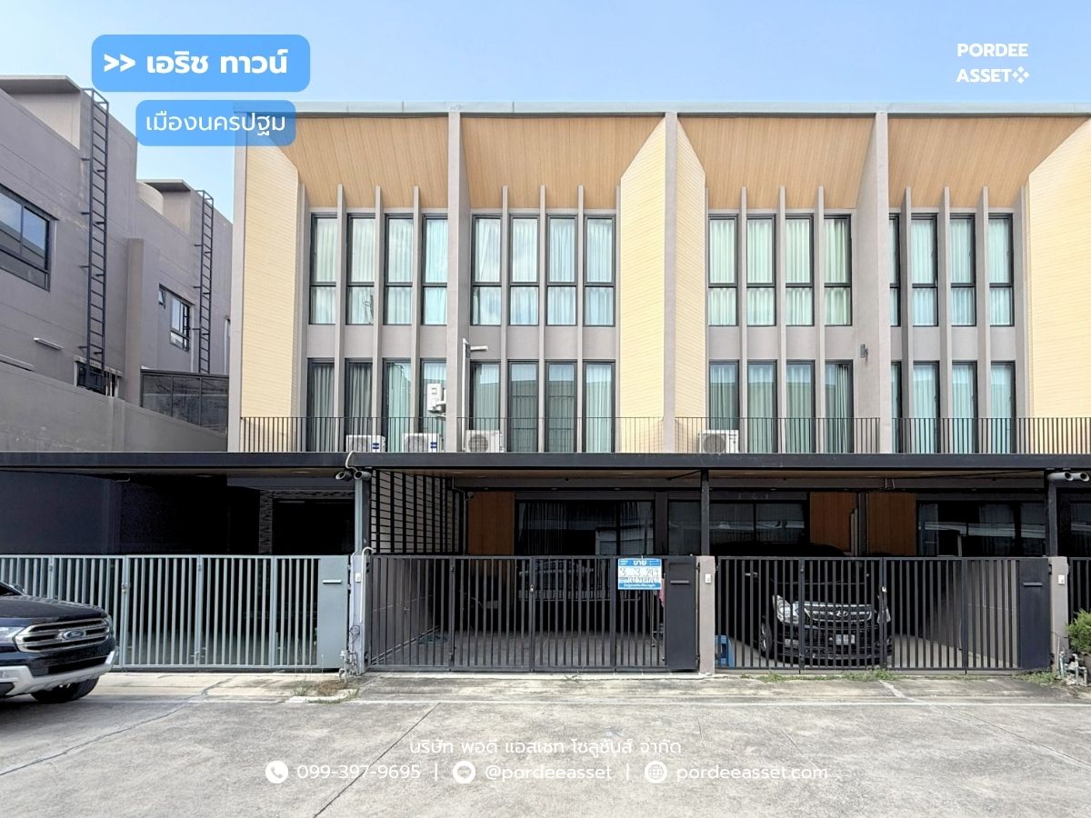 For SaleTownhomeNakhon Pathom : sell!! 3-story townhome, Arich Town (size 25 sq m.), Military Road, Muang Nakhon Pathom, near Central Nakhon Pathom: Arich Town