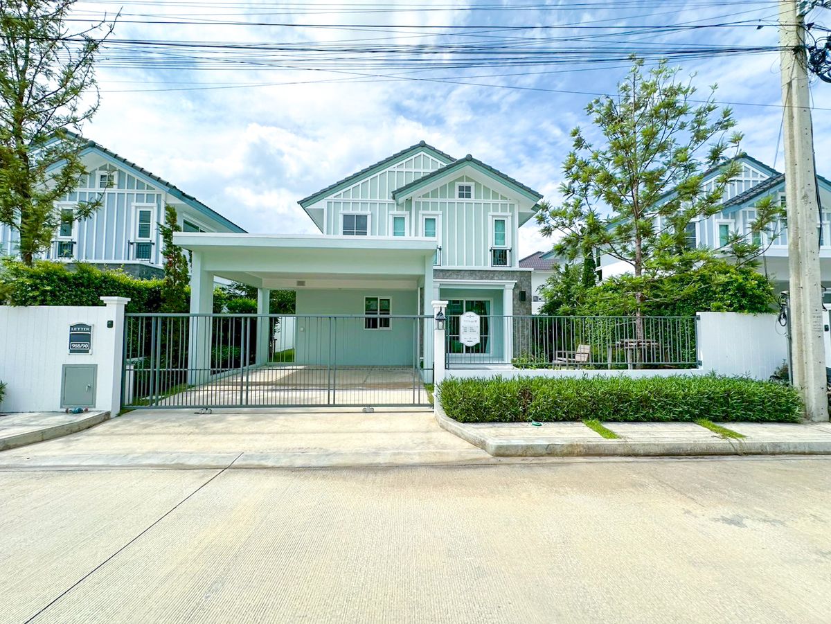 For RentHouseBangna, Bearing, Lasalle : For rent, single house Villaggio2 Srinakarin-Bangna, beautifully decorated, Free wi-fi