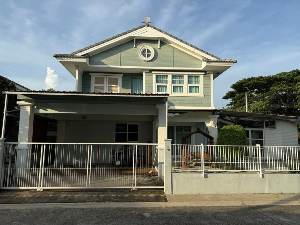 For RentHouseSamut Prakan,Samrong : 🏡 For rent, 2-story detached house, Villaggio Bangna, fully furnished, good location, convenient travel, near Mega Bangna / IKEA / Central Village / Bangna Expressway.