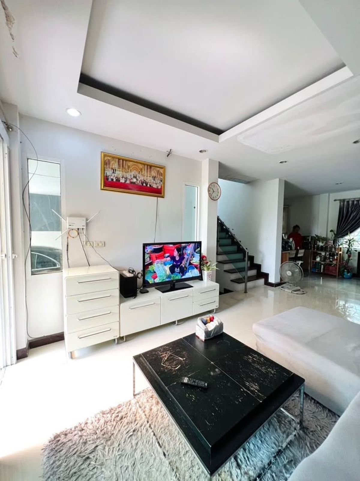 Twin house for sale, 3 bedrooms, 2 bathrooms, with air conditioning, Chuan Chom Park 3 Village (AM1969) Loading...