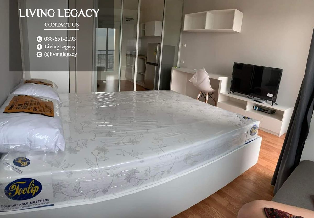 For RentCondoPattanakan, Srinakarin : SMZU2Q Condo for rent Lumpini Ville Phatanakan - Srinakarin 26.5 sq m, 30th floor line id : @livinglegacy
