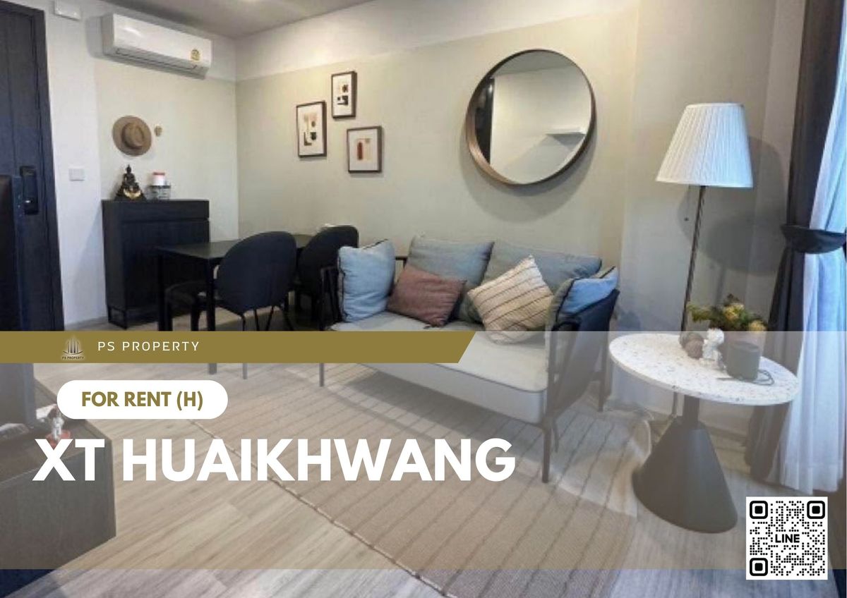 For RentCondoRatchadapisek, Huaikwang, Suttisan : For rent ✨ XT HUAIKHWANG ✨ Fully furnished room with furniture and appliances, near MRT Huai Khwang