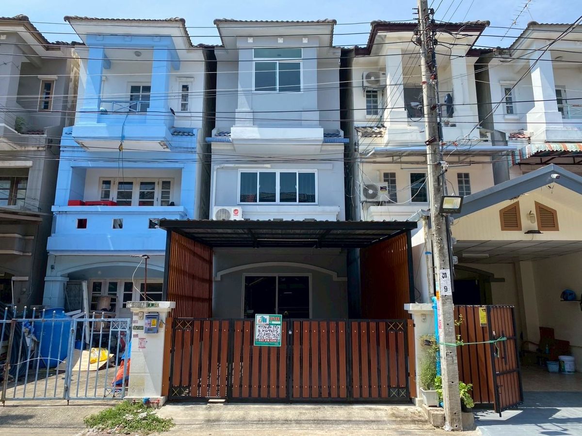 ขายทาวน์โฮมบางแค เพชรเกษม : ขายทาวน์โฮม 3 ชั้น หมู่บ้านมวลชนธานี บางแวก บางแค พุทธมณฑล สาย 2 บ้านตกแต่งแล้วพร้อมอยู่