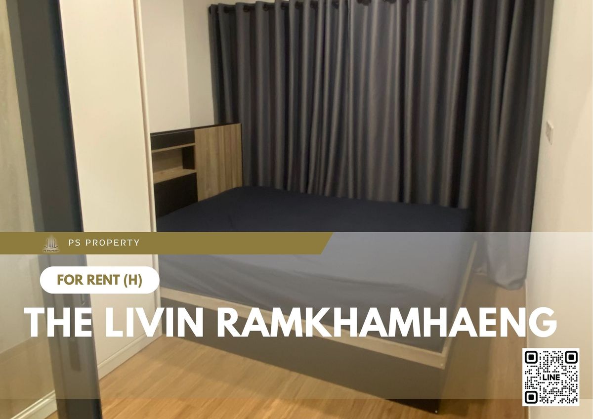 ให้เช่าคอนโดรามคำแหง หัวหมาก : ให้เช่า 📍 The Livin Ramkhamhaeng 📍 เฟอร์นิเจอร์ และ เครื่องใช้ไฟฟ้าครบ ใกล้ MRT ลำสาลี