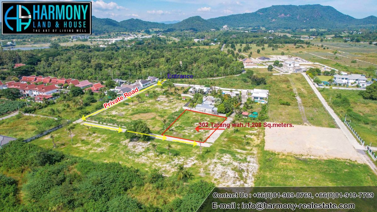 For SaleLandHuahin, Prachuap Khiri Khan, Pran Buri : Land for Sale Hua Hin – Ready to Build Your Dream Home Near Black Mountain