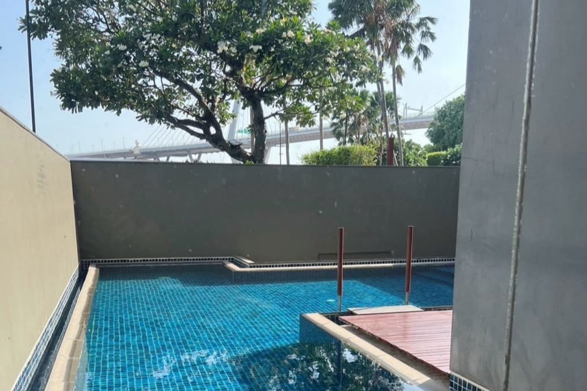 For SaleCondoRama3 (Riverside),Satupadit : 🔥 Sale with tenant !! Penthouse !! 2 swimming pools, rare item, Parking for 5 cars, Good location!! 🔥 Code C20251000030..........The Pano, 4 bedroom, 5 bathroom, furnished, Special Deal!!📣📣