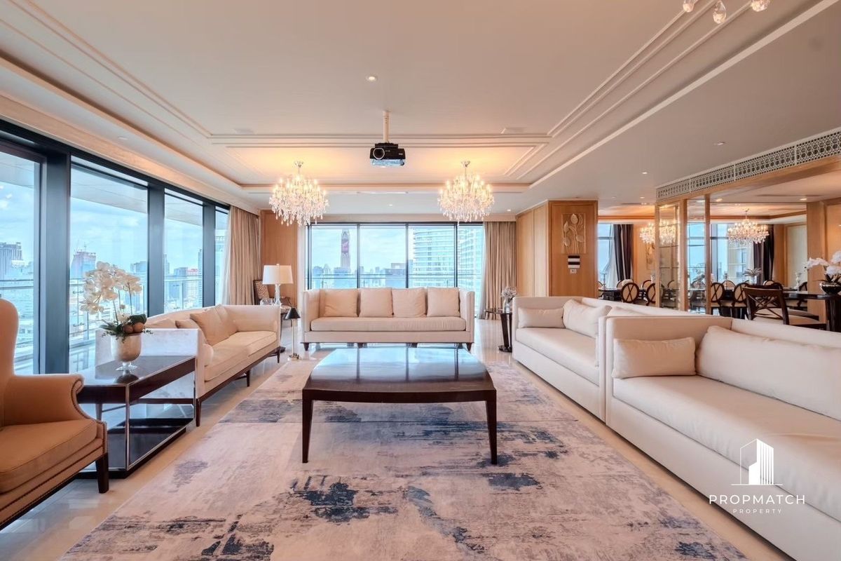 For RentCondoWitthayu, Chidlom, Langsuan, Ploenchit : ✨Flash Deal ✨The Residences At The St. Regis Bangkok( 3Bed 4Bath 440SQM.) Fully furnished and ready to move in!! Only 600,000 baht per month Tel.0981315848 @propmatch