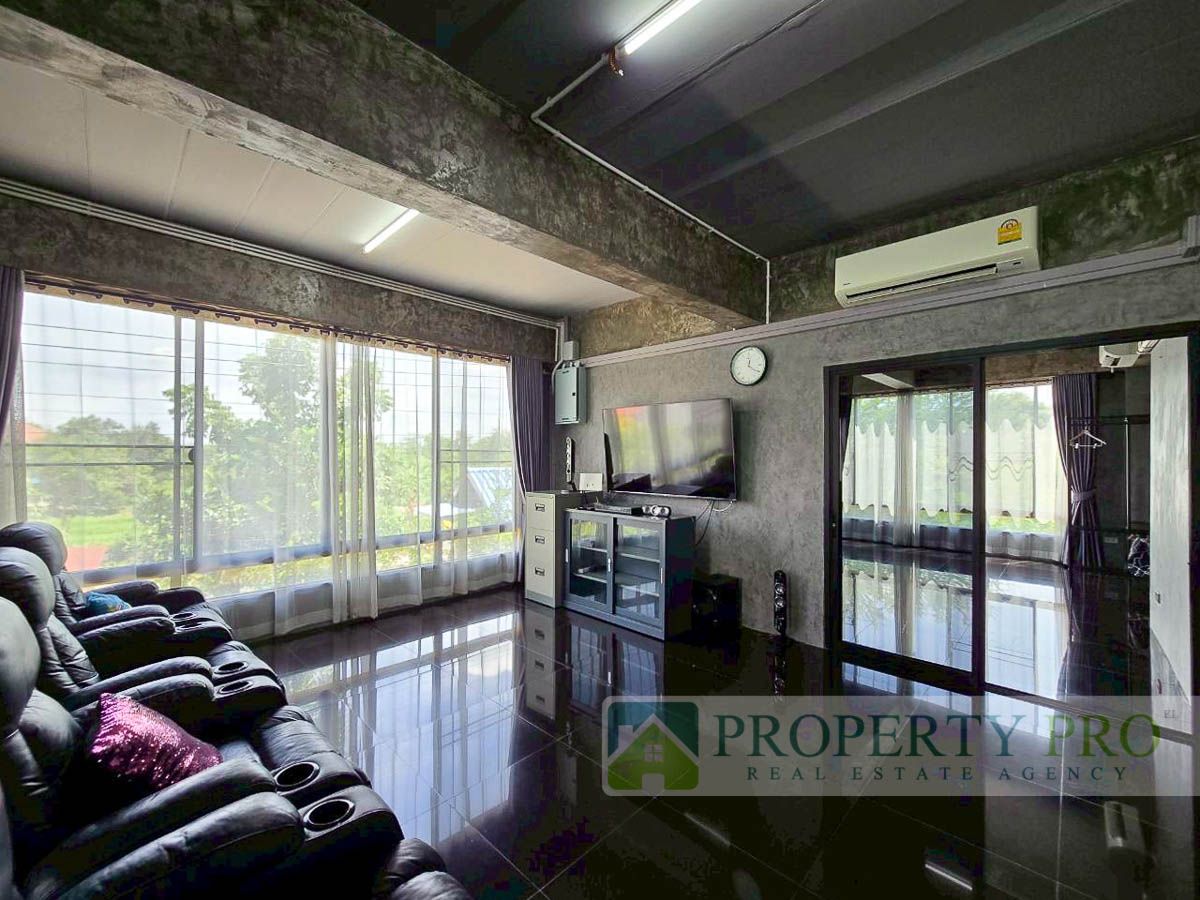 For SaleHousePathum Thani,Rangsit, Thammasat : House for Sale Rangsit Klong Luang, 5 bedroom 100 sqw 471 sqm Loft Style Near Thammasart University, Bangkok University, Future Park Rangsit : EL25S-011