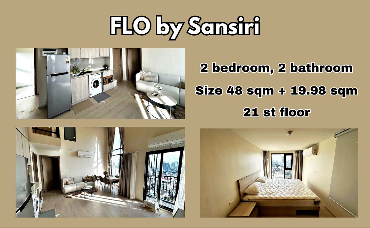 For RentCondoWongwianyai, Charoennakor : 💎Condo for rent FLO by Sansiri — Beautiful room, beautiful view.