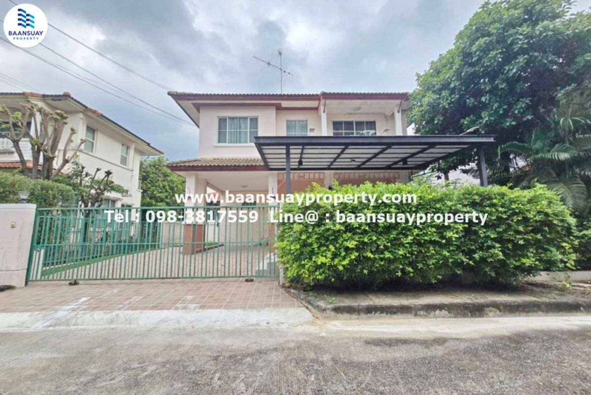 For RentHousePathum Thani,Rangsit, Thammasat : For rent, 2-story detached house with furniture, Rangsit-Nakhon Nayok Road, Khlong 4, near Yaem Sa-at School.