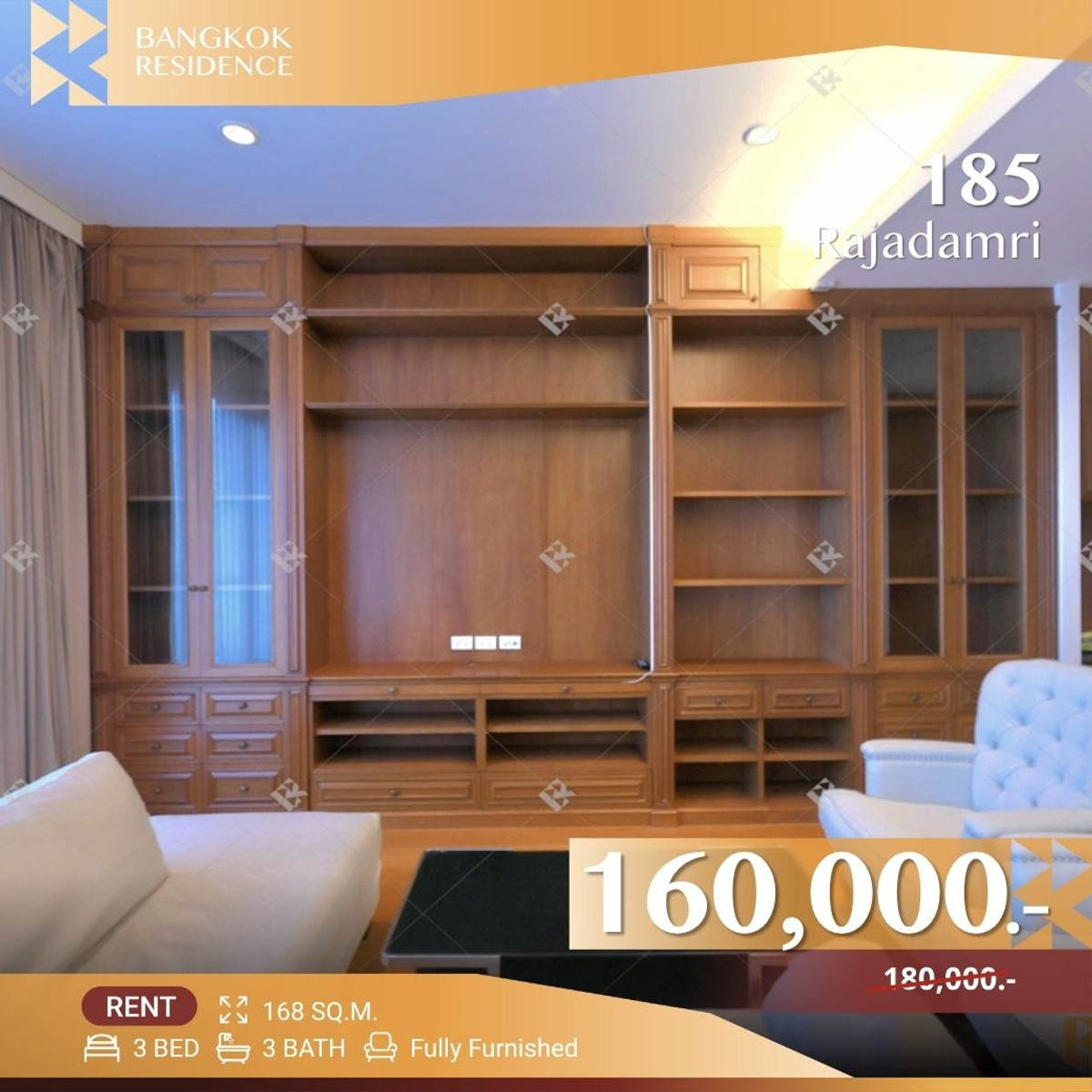 For RentCondoWitthayu, Chidlom, Langsuan, Ploenchit : 185 Rajadamri 💎 Private Living with Premium Project in Prefect Location ⚡ Near BTS Ratchadamri