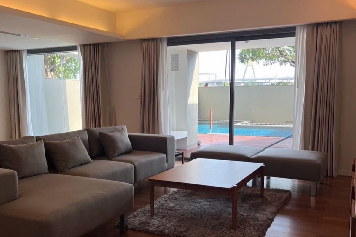 For SaleCondoRama3 (Riverside),Satupadit : 🔥 Sale with tenant !! Penthouse !! 2 swimming pools, rare item, Parking for 5 cars, Good location!! 🔥 Code C20251000030..........The Pano, 4 bedroom, 5 bathroom, furnished, Special Deal!!📣📣