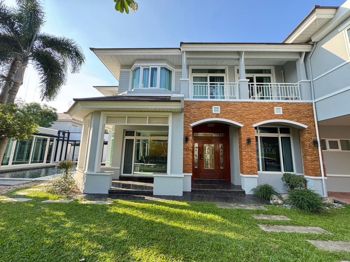 For RentHouseLadkrabang, Suwannaphum Airport : P-2814 Urgent for rent!  Single house, Perfect Masterpiece Rama 9, ready to move in.