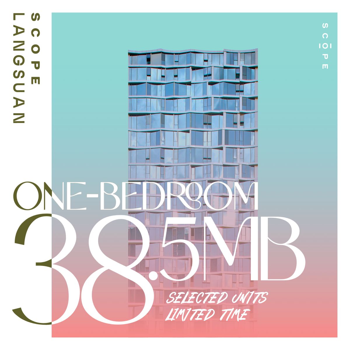 For SaleCondoWitthayu, Chidlom, Langsuan, Ploenchit : 🔥The best value deal right now SCOPELangsuan 1 bedroom 38.5 million with furniture ThomasJuul-Hansen!!!