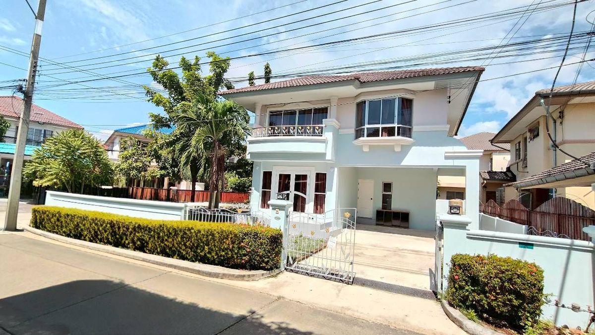 For RentHouseRama 2, Bang Khun Thian : Corner detached house for rent, newly renovated, Supalai Ville Panthai Rama 2 project, beautiful house, ready to move in, good location, convenient travel ✨