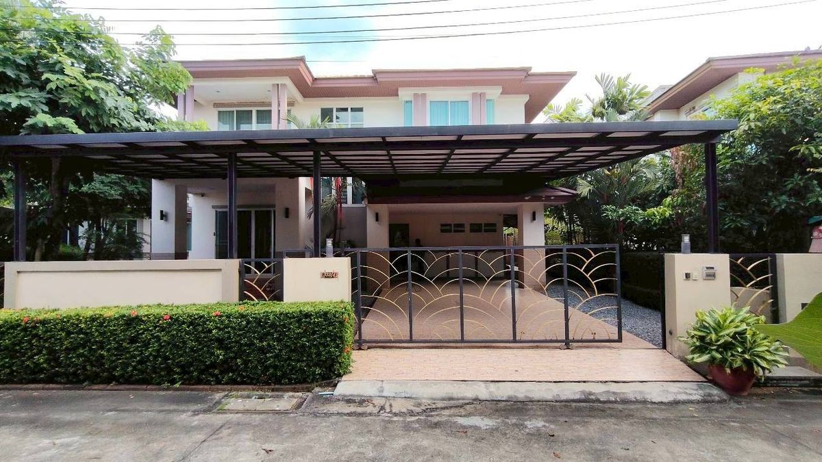 ขายบ้านพุทธมณฑล ศาลายา : ขายบ้านเดี่ยวหลังใหญ่ หัวมุม ทำเลดีที่สุดในโครงการ บุษราคัม เรสซิเด้นท์ ศาลาธรรมสพน์
