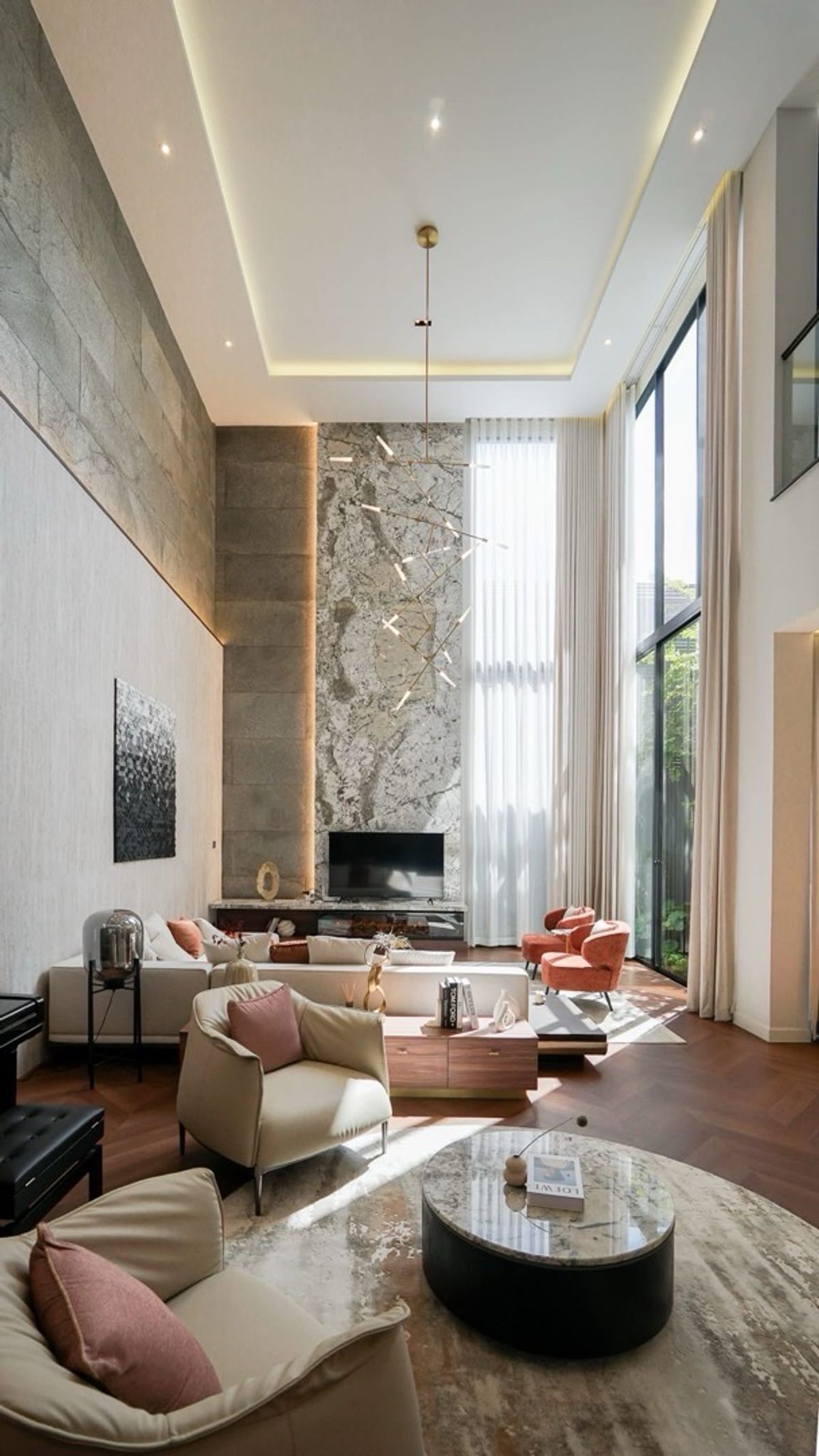 For RentHousePattanakan, Srinakarin : 3-story detached house with private elevator Decorated with superior design, 540 sq m, rent 420,000 baht.