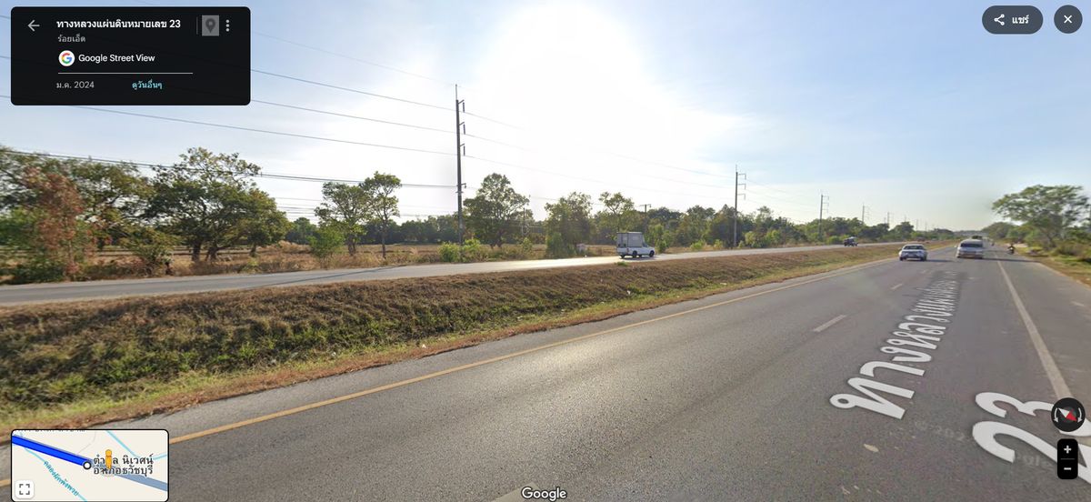 For SaleLandRoi Et : Urgent sale next to the expressway. 4 lanes, 1.59 million per rai, urgent, width 120 meters, 1.7 kilometers from Mueang Thawasburi District Office.