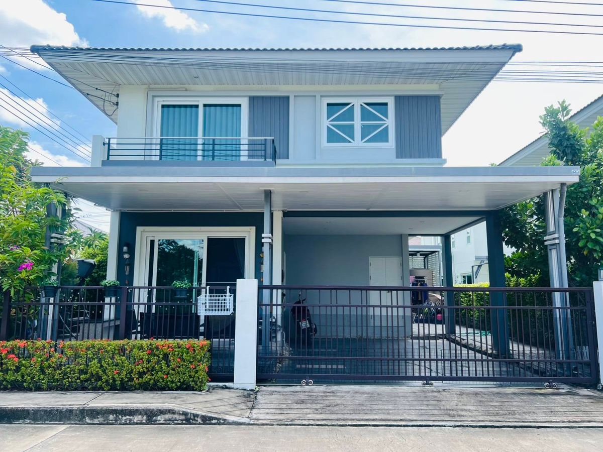 For SaleHouseSamut Prakan,Samrong : Supalai Palm Springs Thepharak, 2-story detached house, corner plot, in Soi Bang Pla 24, near Ruea Bin Market.