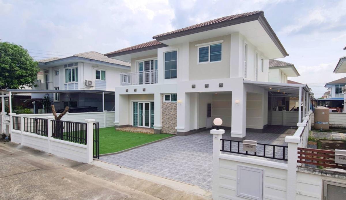 ขายบ้านนนทบุรี บางใหญ่ บางบัวทอง : ขายบ้าน  บ้านคุณาภัทร 6 หน้ากว้าง รีโนเวทใหม่ พิมลราช บางบัวทอง นนทบุรี CX-133778