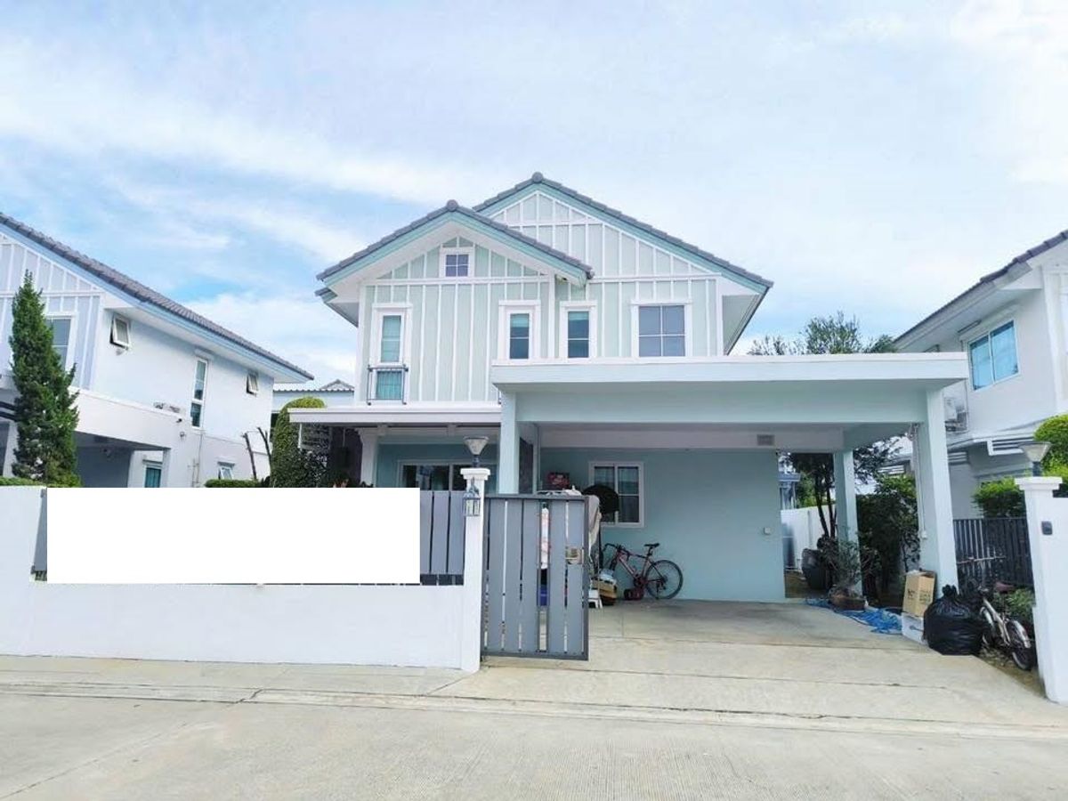 For RentHouseBangna, Bearing, Lasalle : For rent 50.7 sq m, 3 bedrooms, 3 bathrooms, 2-story detached house, Villaggio 2 Srinakarin, Bangna Km 5.