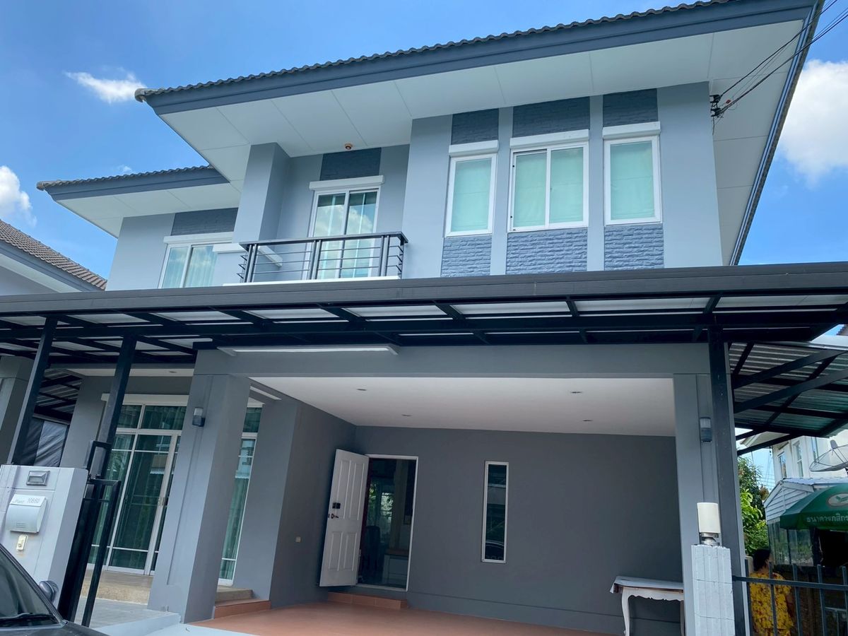 For RentHouseLadkrabang, Suwannaphum Airport : FOR RENT Single house, 3 bedrooms, 3 bathrooms, 160sqm, The Plant, Rama IX Ring Road, Krungthep Kreetha, fully furnished.