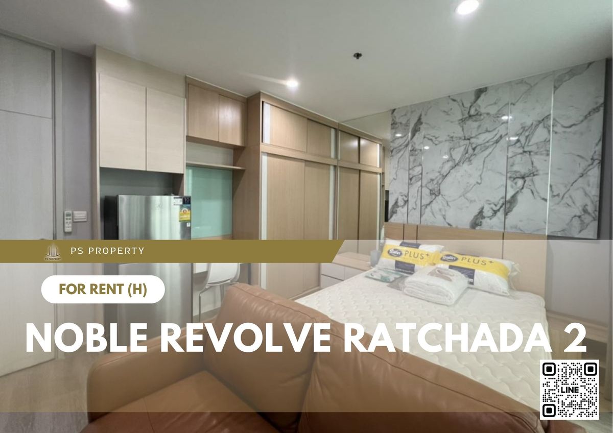 For RentCondoRatchadapisek, Huaikwang, Suttisan : For rent ✨ Noble Revolve Ratchada 2 ✨ near MRT Cultural Center, fully furnished and equipped with appliances