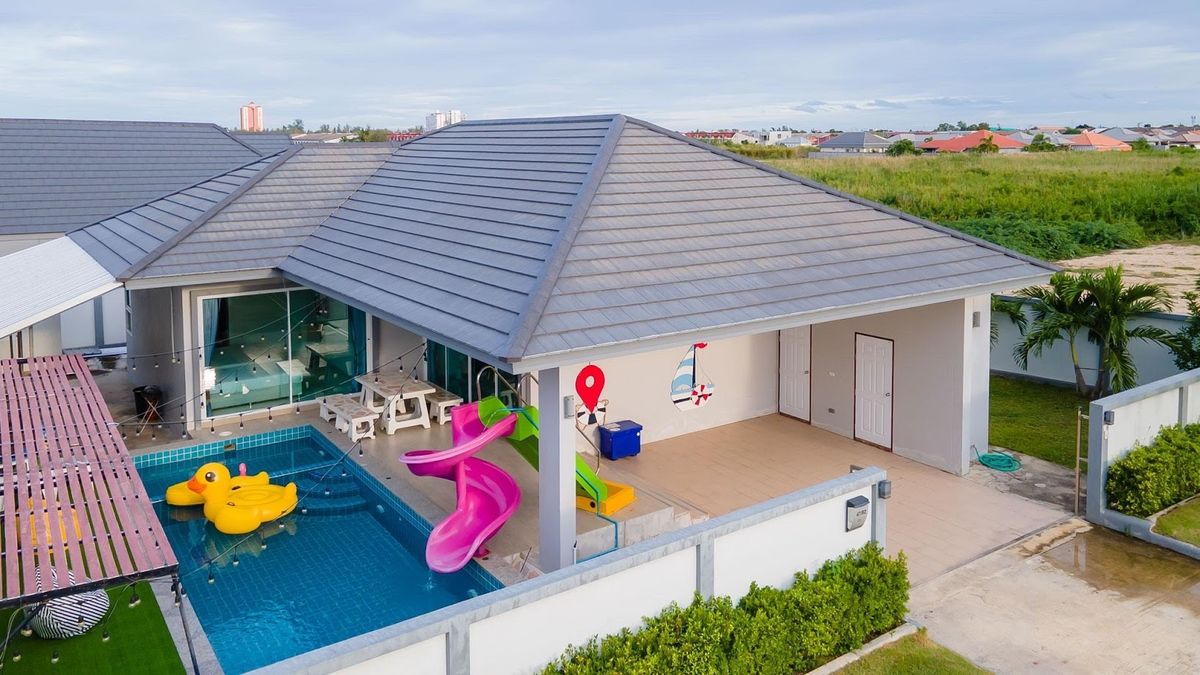 ขายชะอำ เพชรบุรี : ขายพูลวิลล่า ปราณคีรี ถนนคลองเทียน ชะอำ