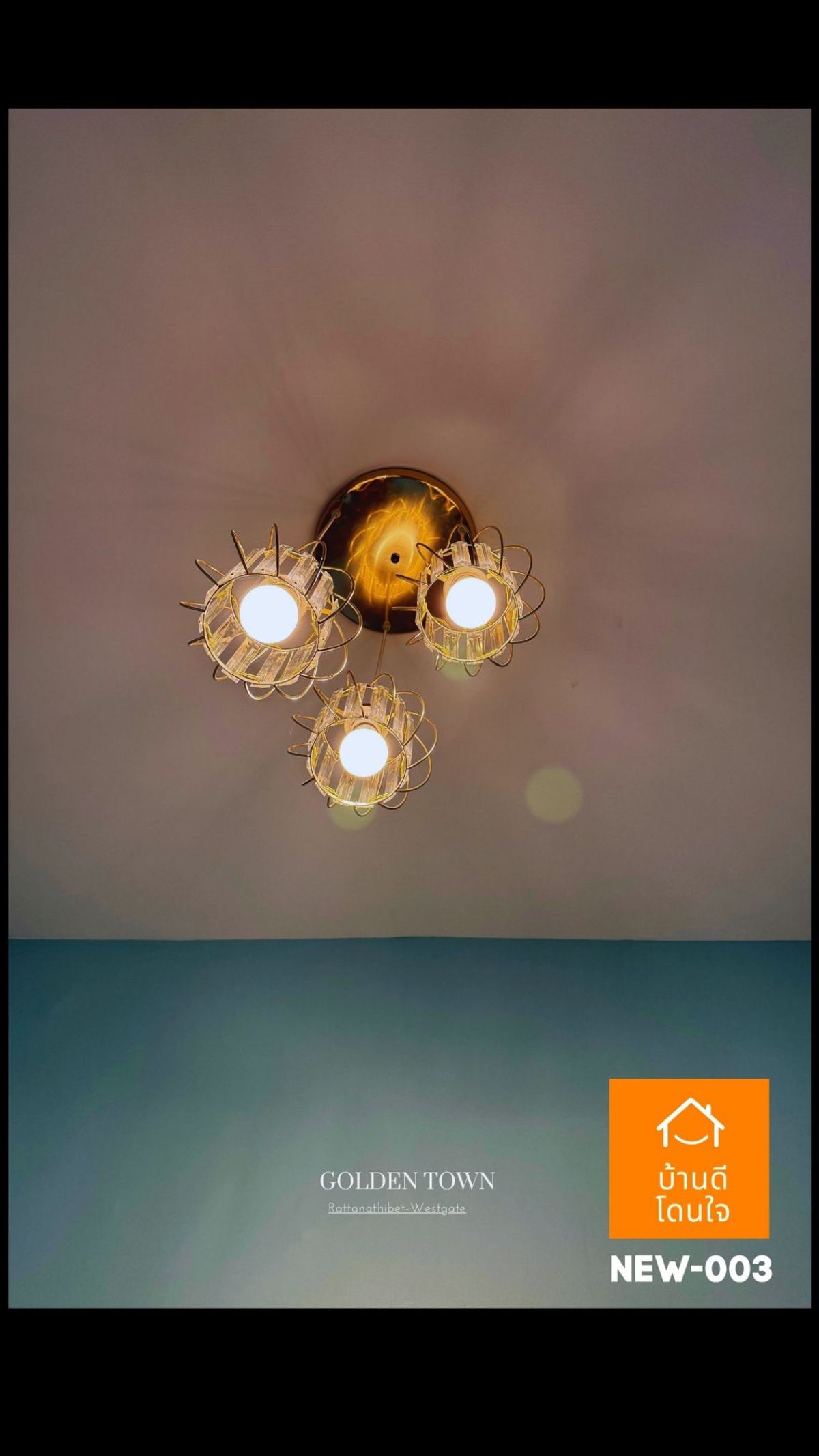 For SaleTownhomeNonthaburi, Bang Yai, Bangbuathong : Golden Town Rattanathibet-Westgate Townhome (17.6 sq wah) 3 bedrooms, 2 bathrooms, corner unit, extended kitchen, fully furnished